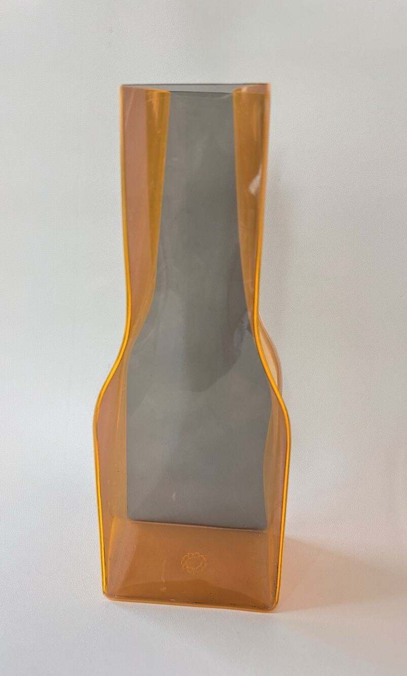Kosmo Driade Silicone Vase Amber Orange Italian Modern Art Design Sculptural